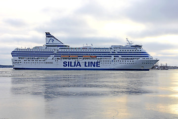 Image showing Silja Symphony Cruise Ferry Arrives in Helsinki