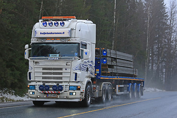 Image showing Customized Super Scania Semi Hauls Concrete