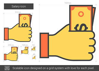 Image showing Salary line icon.