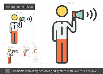 Image showing Announcement line icon.