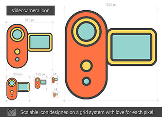 Image showing Videocamera line icon.