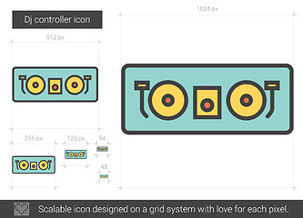 Image showing Dj controller line icon.