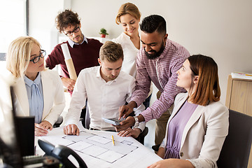 Image showing business team discussing house project at office