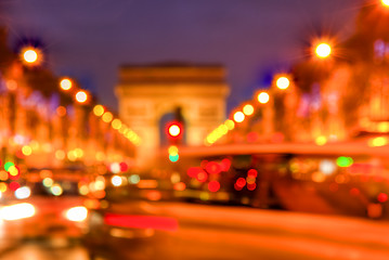 Image showing Abstract Traffic on Champs Elysees