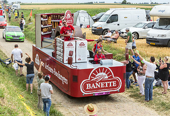 Image showing Banette Vehicle on a Cobblestone Road- Tour de France 2015