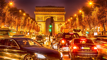 Image showing The Crowded Traffic in Paris