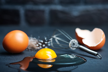 Image showing raw eggs