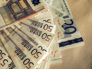 Image showing Vintage Fifty and Twenty Euro notes