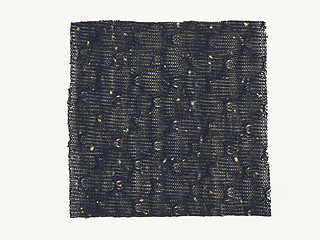 Image showing Vintage looking Black fabric sample