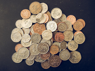 Image showing Vintage UK Pound coin