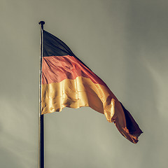 Image showing Vintage looking German flag