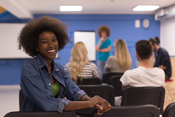 Image showing Portrait informal African American business woman