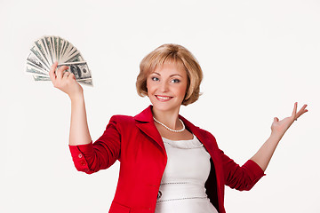 Image showing Woman And Money