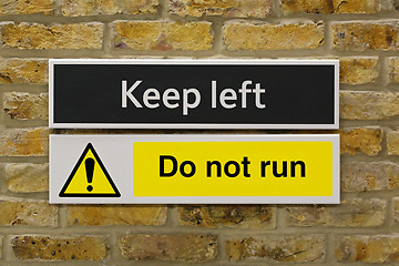 Image showing Keep Left Sign