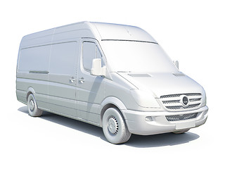 Image showing 3d White Delivery Van Icon