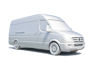 Image showing 3d White Delivery Van Icon