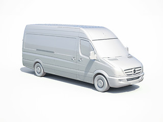 Image showing 3d White Delivery Van Icon