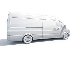 Image showing 3d White Delivery Van Icon