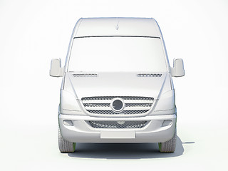 Image showing 3d White Delivery Van Icon