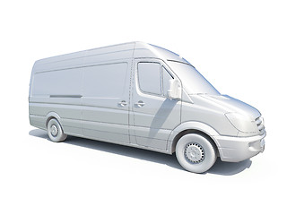 Image showing 3d White Delivery Van Icon