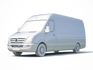 Image showing 3d White Delivery Van Icon