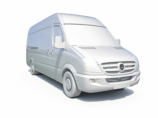 Image showing 3d White Delivery Van Icon