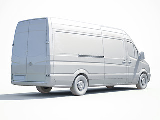 Image showing 3d White Delivery Van Icon