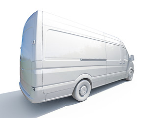 Image showing 3d White Delivery Van Icon