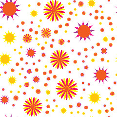 Image showing Seamless pattern with beautiful flowers