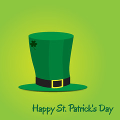 Image showing Leprechaun hat on green background