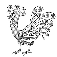 Image showing Decorative colored rooster