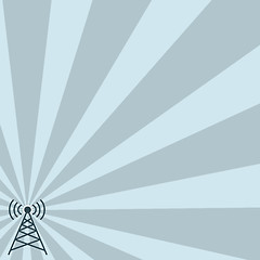 Image showing World radio day. Radio tower