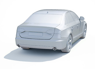 Image showing 3d Car White Blank Template