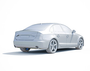 Image showing 3d Car White Blank Template