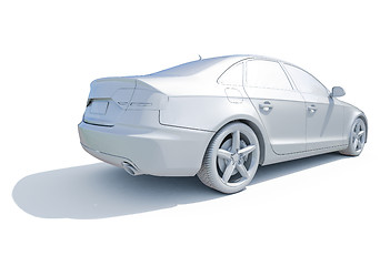 Image showing 3d Car White Blank Template