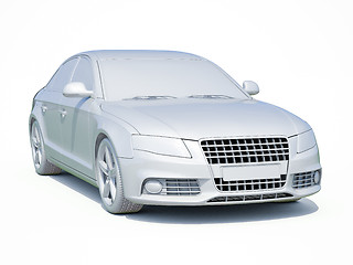 Image showing 3d Car White Blank Template