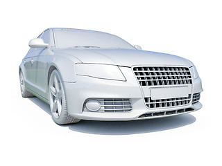 Image showing 3d Car White Blank Template