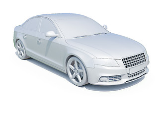 Image showing 3d Car White Blank Template