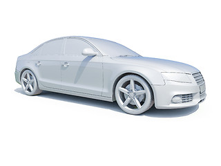 Image showing 3d Car White Blank Template