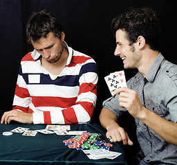 Image showing young people playing poker