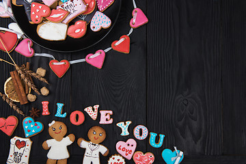 Image showing Gingerbreads for Valentines Day