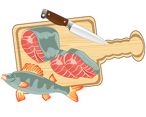 Image showing Fish on kitchen