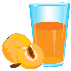 Image showing Juice from peach