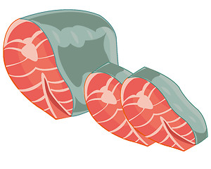 Image showing Piece of cut fish