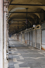 Image showing Colonnade of San Marco Square, Venice, Veneto, Italy, Europe