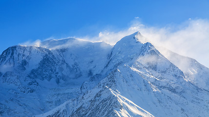 Image showing Blizzard on Mont Blanc