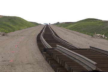 Image showing Buildind a railroad Track