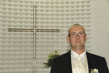 Image showing Groom waiting for bride