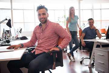 Image showing Portrait of young informal businessman