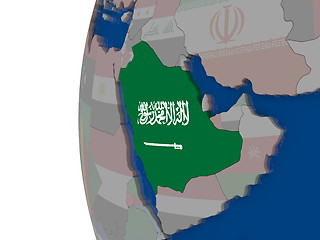 Image showing Saudi Arabia with national flag